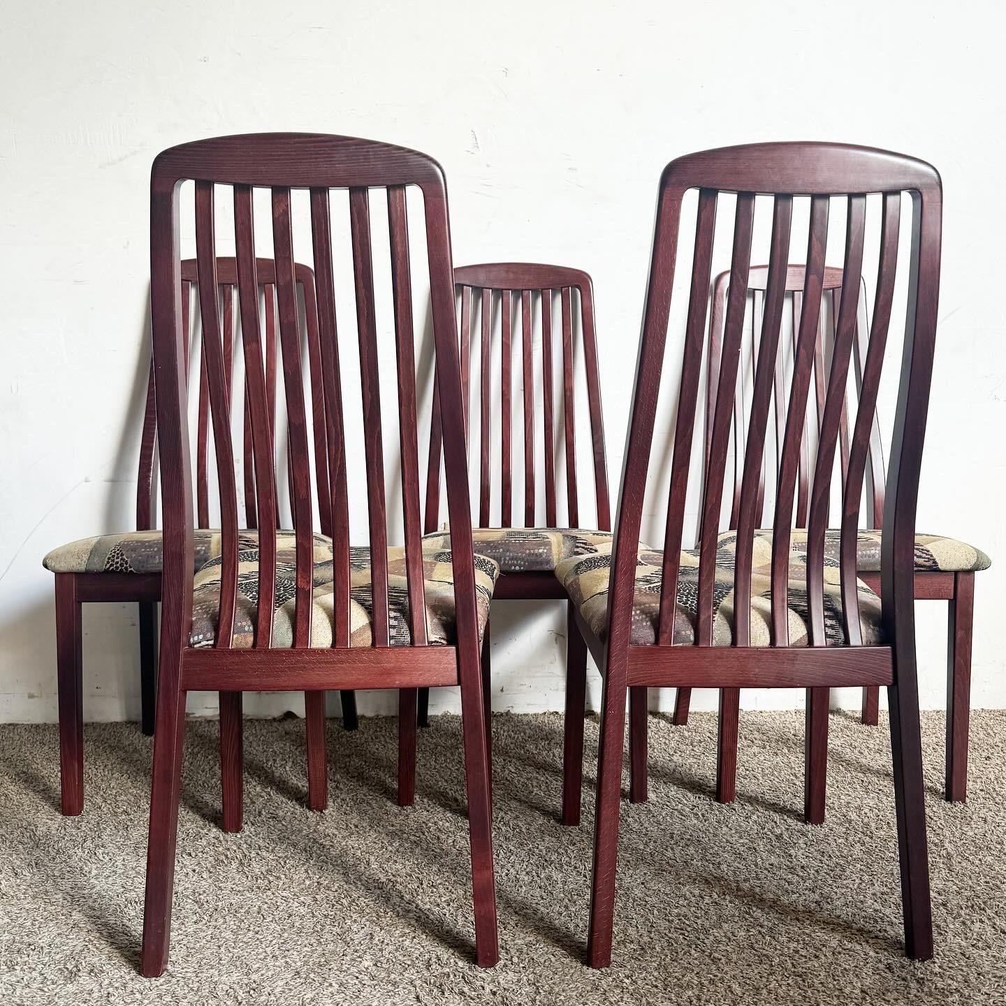 Mid Century Modern Italian Rosewood Dining Chairs by A. Sibau - Set of 6 For Sale 5