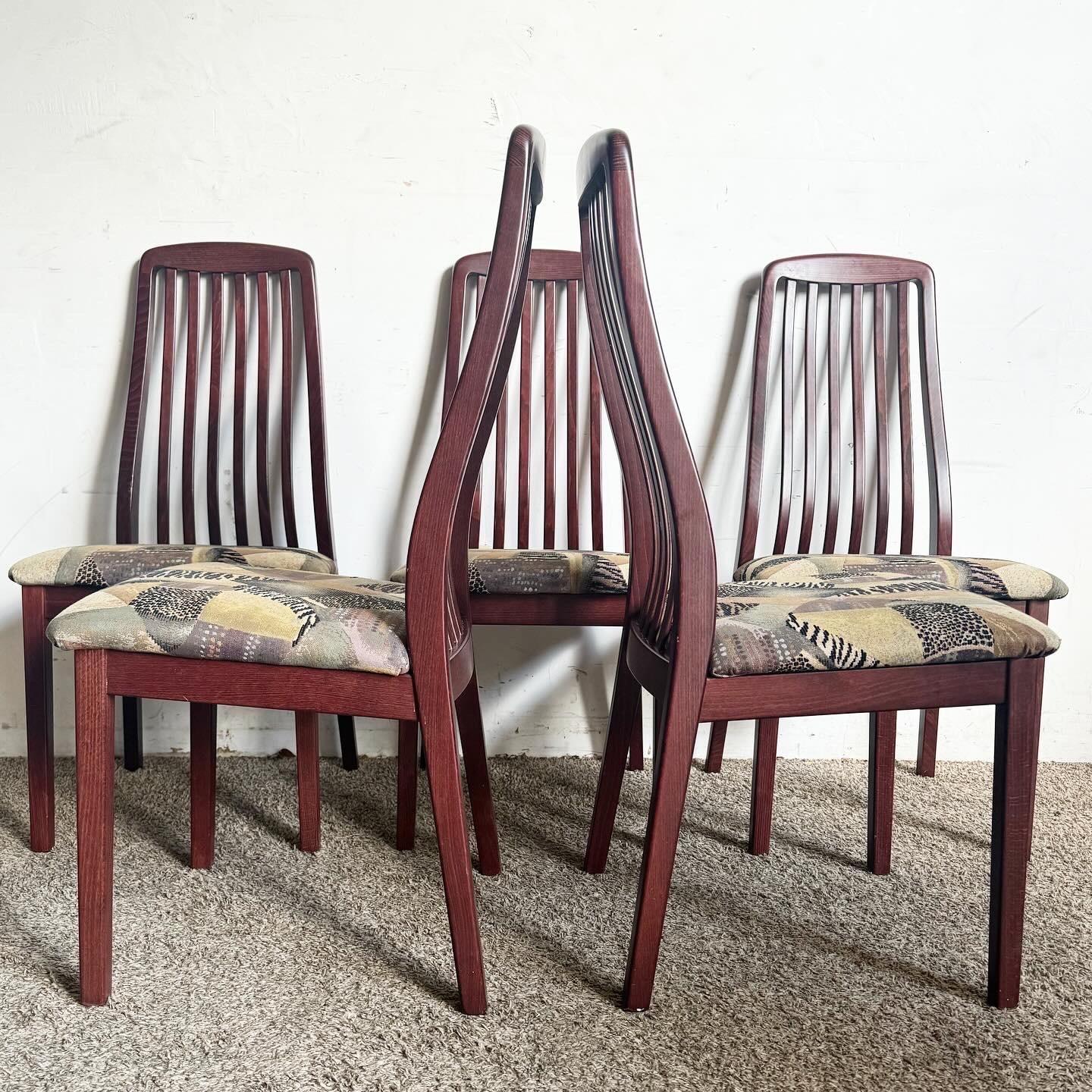 Mid Century Modern Italian Rosewood Dining Chairs by A. Sibau - Set of 6 In Good Condition For Sale In Delray Beach, FL