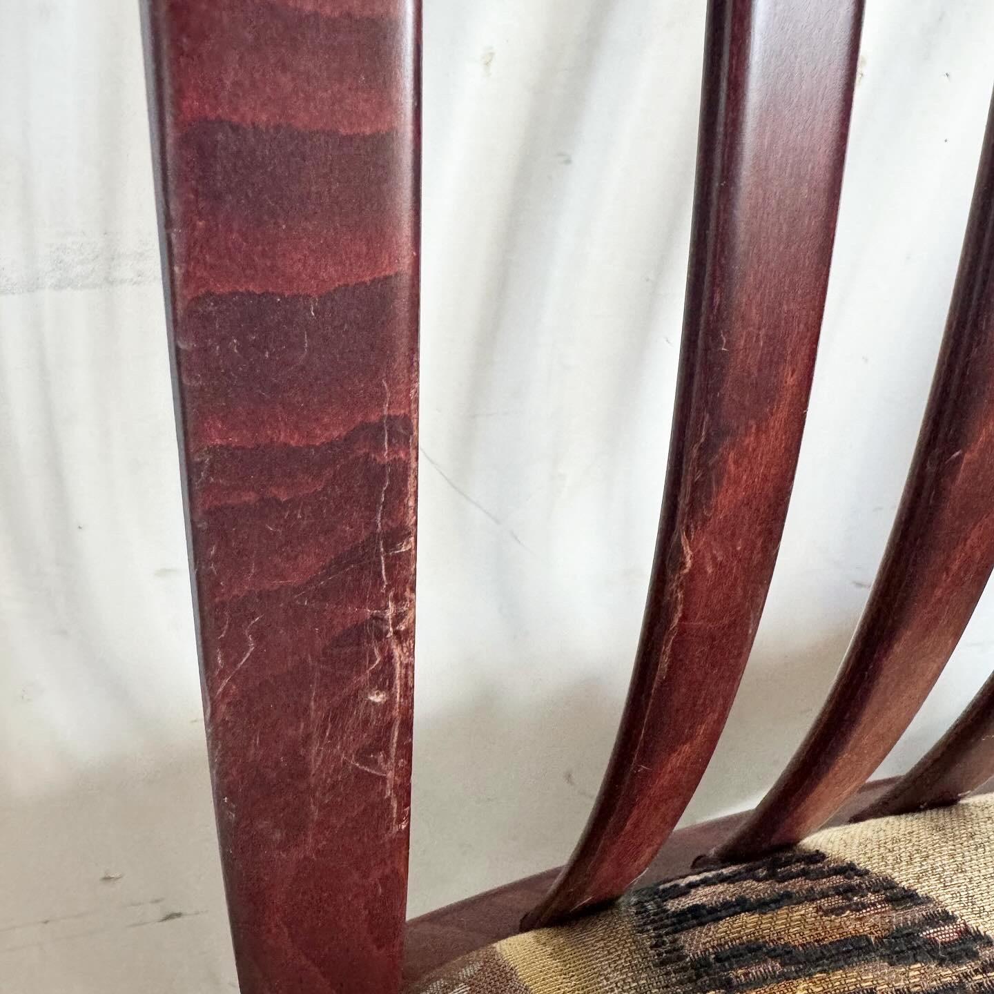 Late 20th Century Mid Century Modern Italian Rosewood Dining Chairs by A. Sibau - Set of 6 For Sale