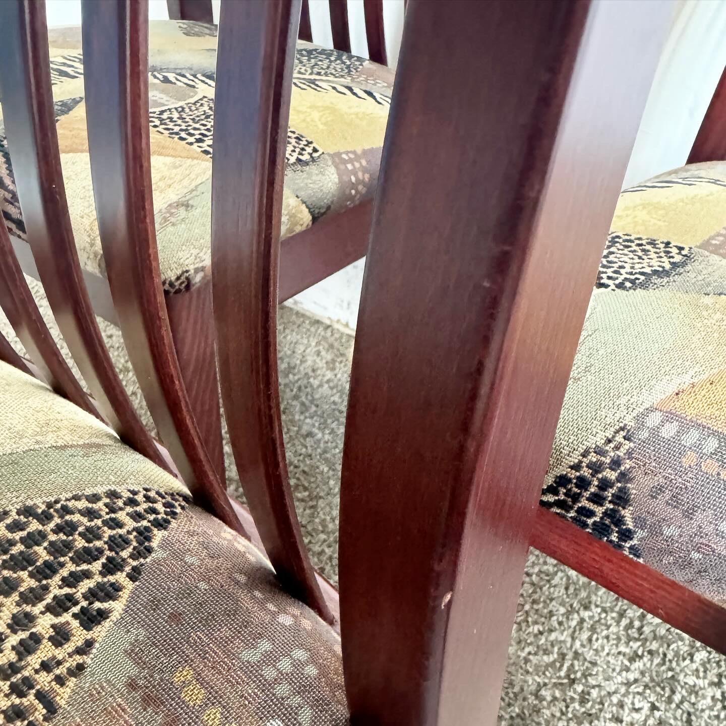 Mid Century Modern Italian Rosewood Dining Chairs by A. Sibau - Set of 6 For Sale 1