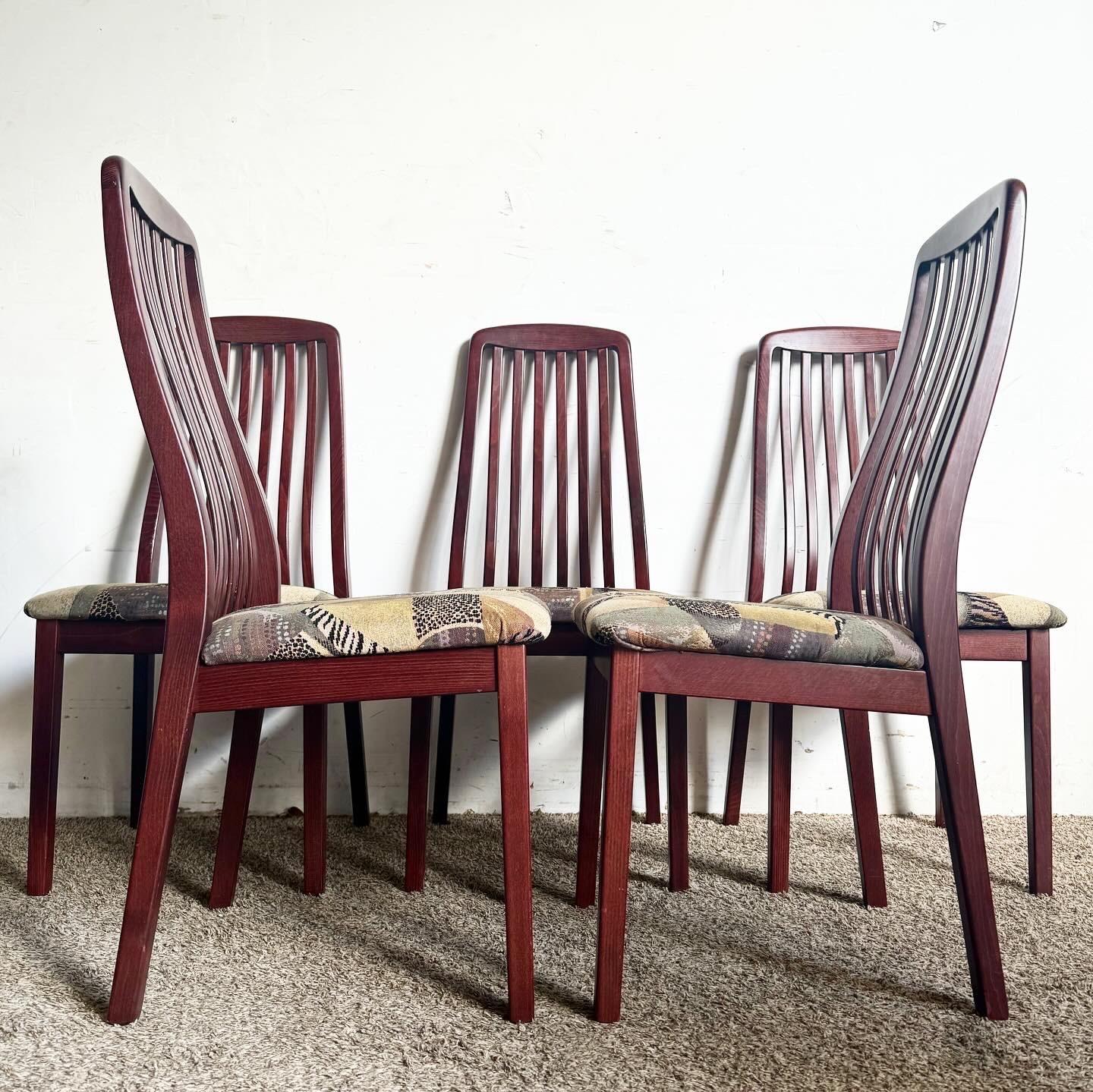 Mid Century Modern Italian Rosewood Dining Chairs by A. Sibau - Set of 6 For Sale 2