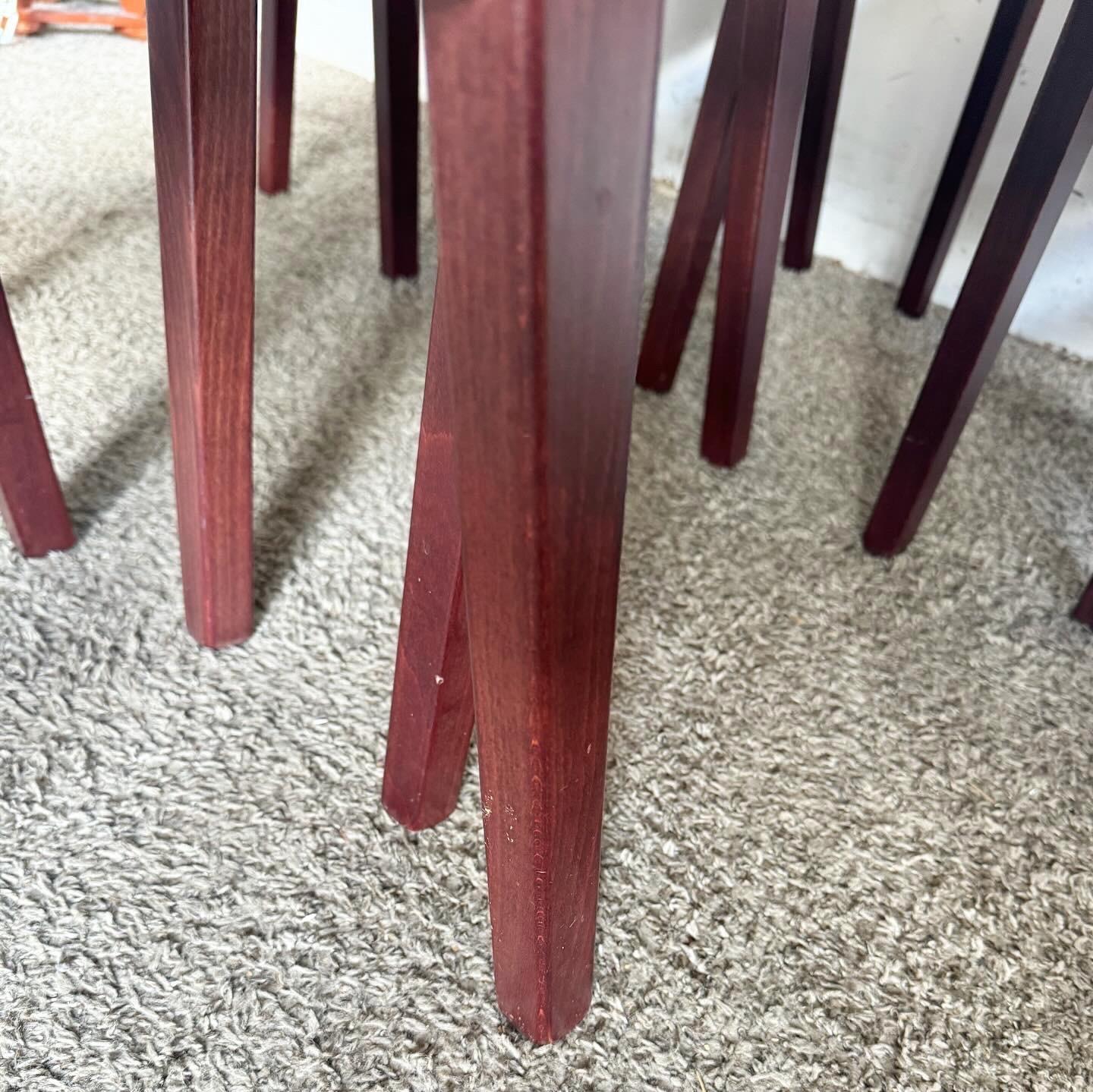 Mid Century Modern Italian Rosewood Dining Chairs by A. Sibau - Set of 6 For Sale 3