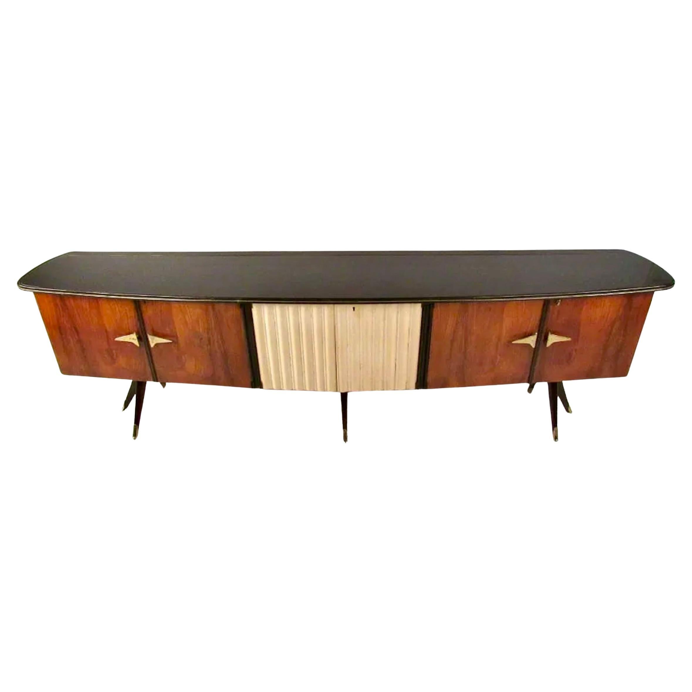 Mid-Century Modern Italian Rosewood Sideboard For Sale