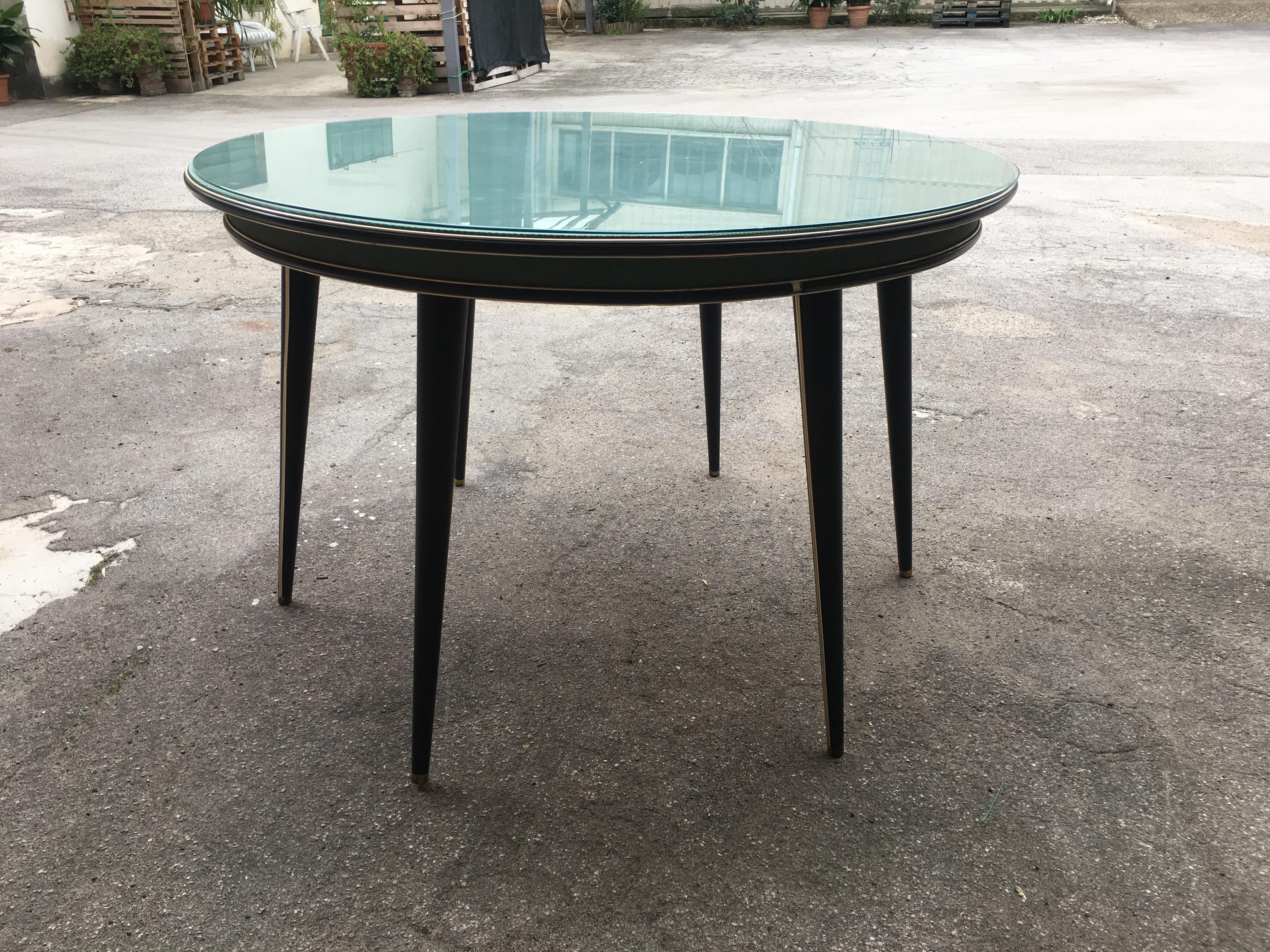 Mid-Century Modern Italian Round Table by Umberto Mascagni, 1960s In Good Condition In Prato, IT