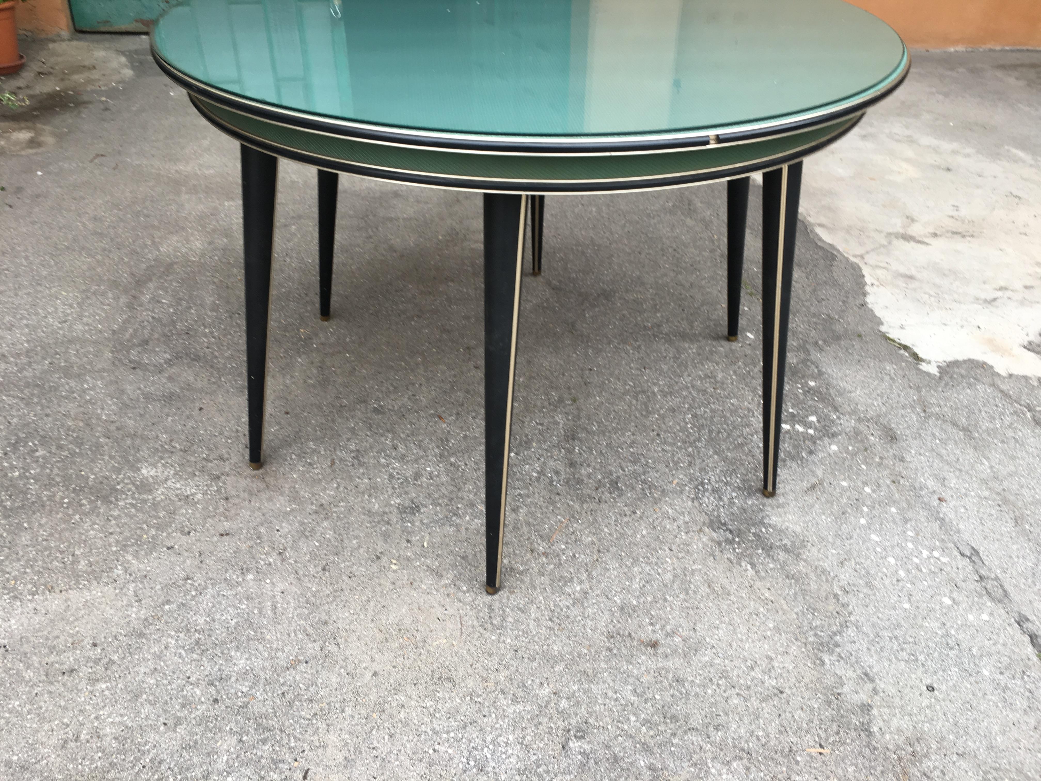 Mid-Century Modern Italian Round Table by Umberto Mascagni, 1960s 1