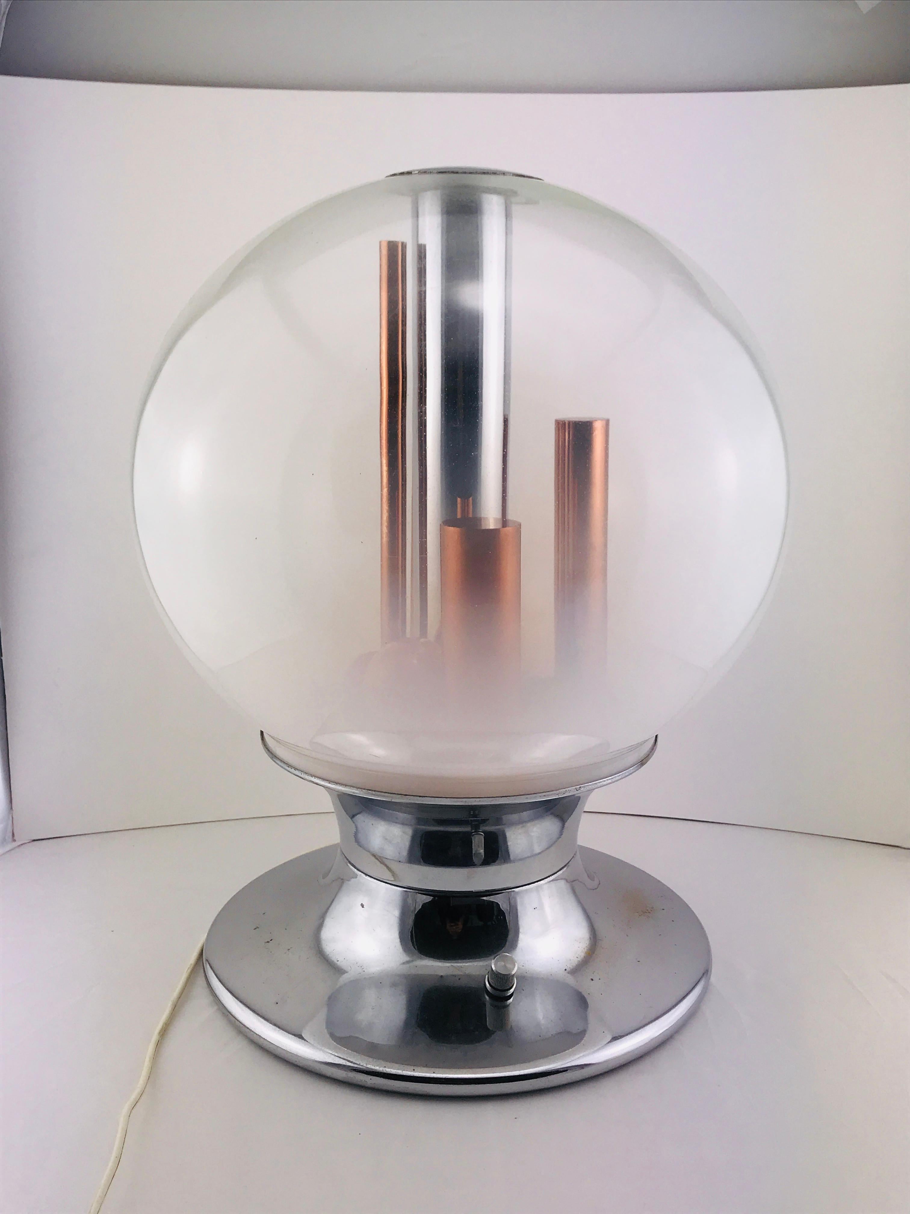 Mid-Century Modern Italian Selenova Table Lamp in Murano Glass, 1970s 7