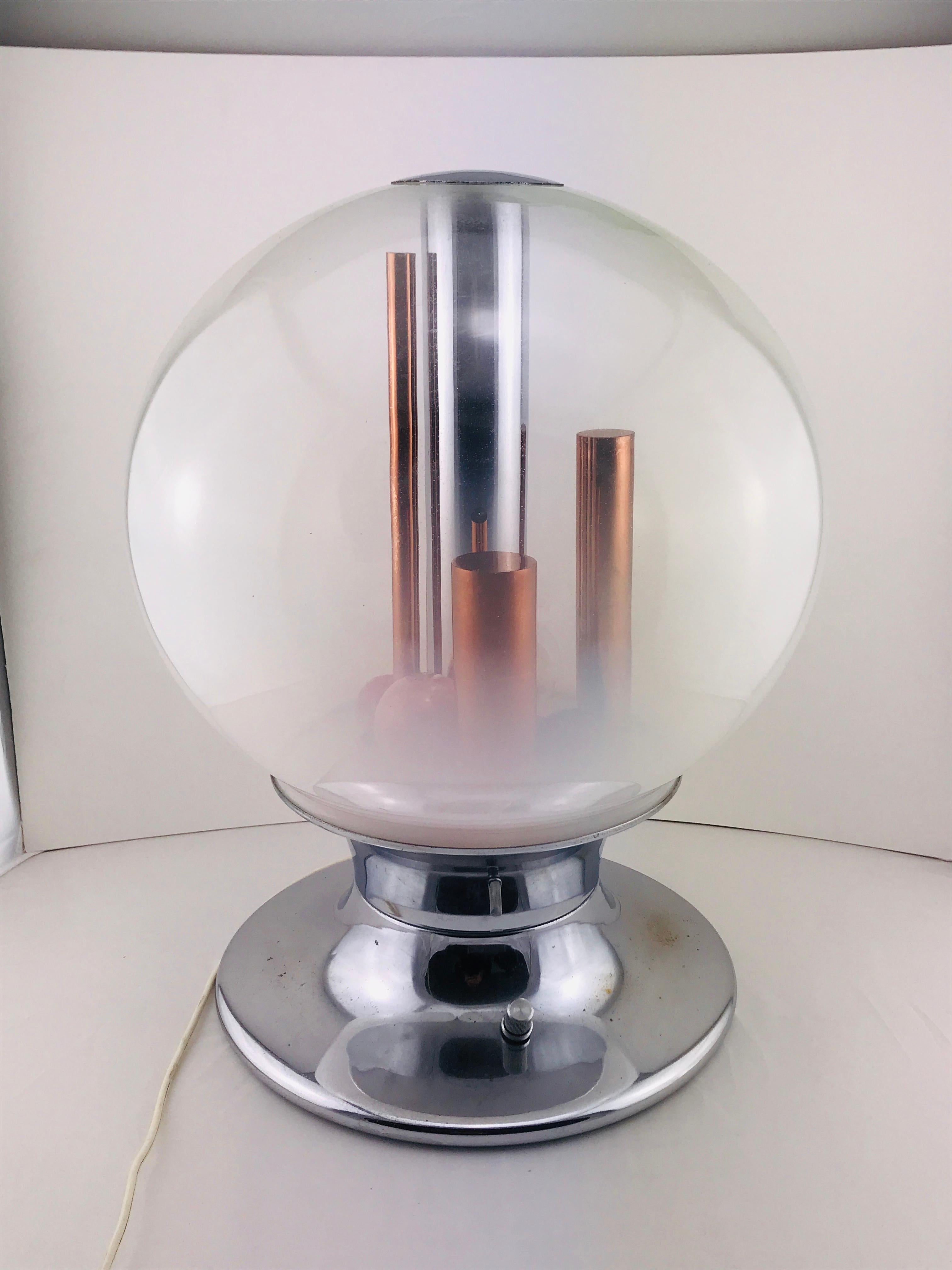 Mid-Century Modern Italian Selenova Table Lamp in Murano Glass, 1970s 4