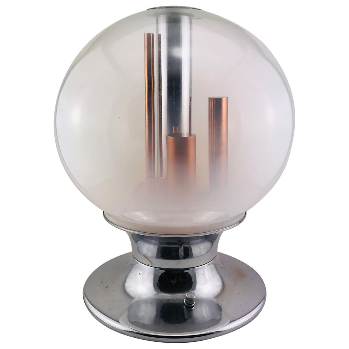 Mid-Century Modern Italian Selenova Table Lamp in Murano Glass, 1970s