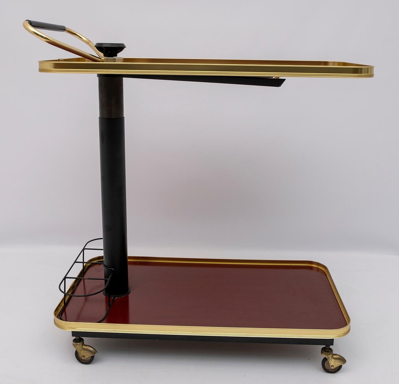 Mid-Century Modern Italian Serving Bar Cart, 1970s 3