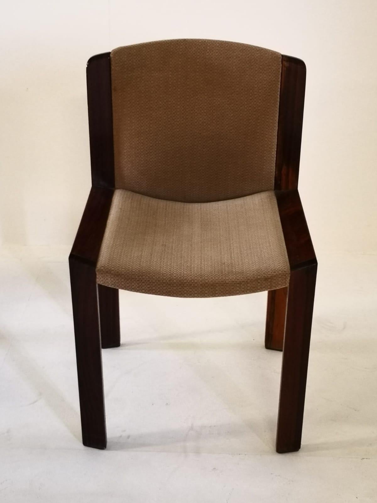 Mid-Century Modern Italian Set of 4 Chairs Model 300 by Joe Colombo, 1965 8