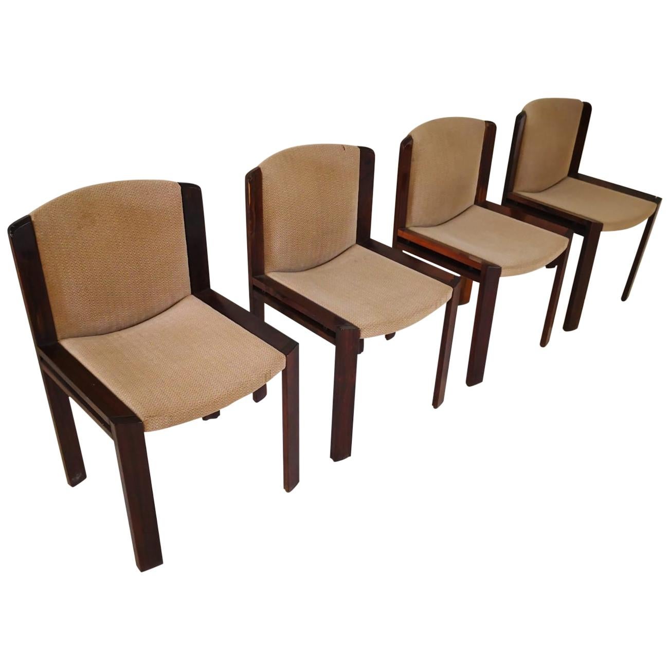 Mid-Century Modern Italian Set of 4 Chairs Model 300 by Joe Colombo, 1965