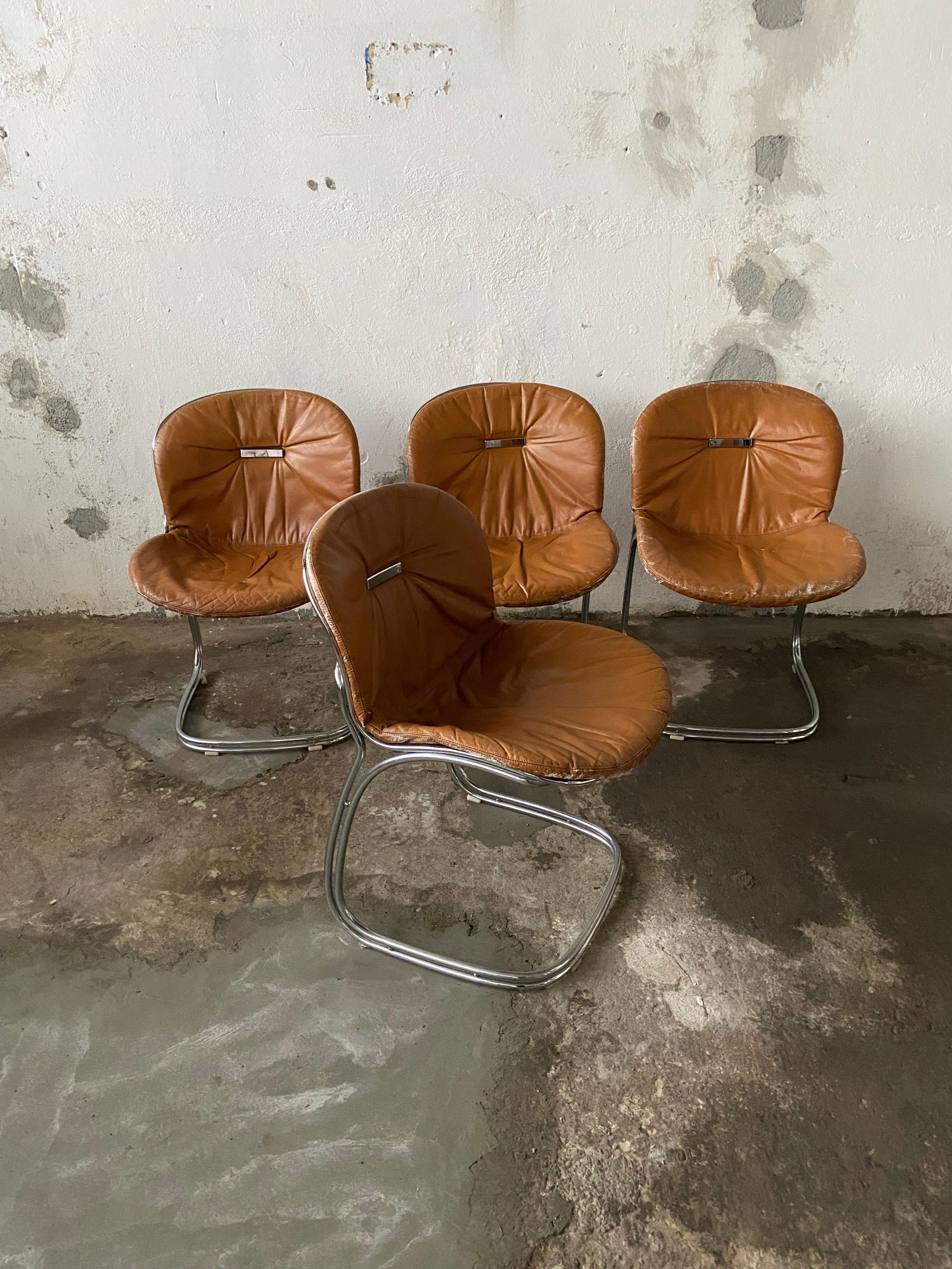 Mid-Century Modern Italian Set of 4 Gastone Rinaldi 