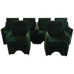 Mid-Century Modern Italian Set of 6 Armchairs by Caccia Dominioni for Azucena