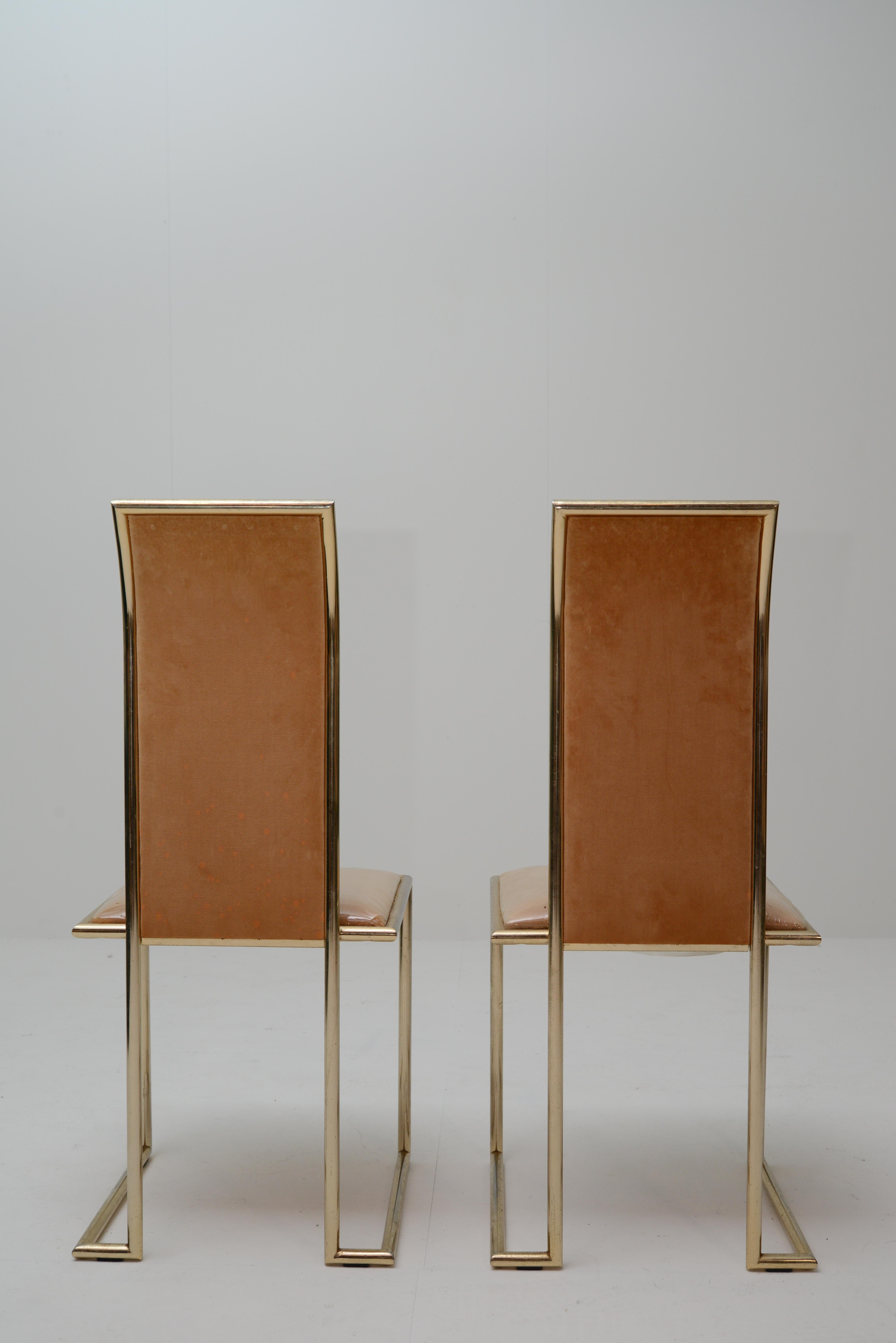 Mid-Century Modern Italian Set of 6 Dining Room Chairs by Pierre Cardin, 1980s 4