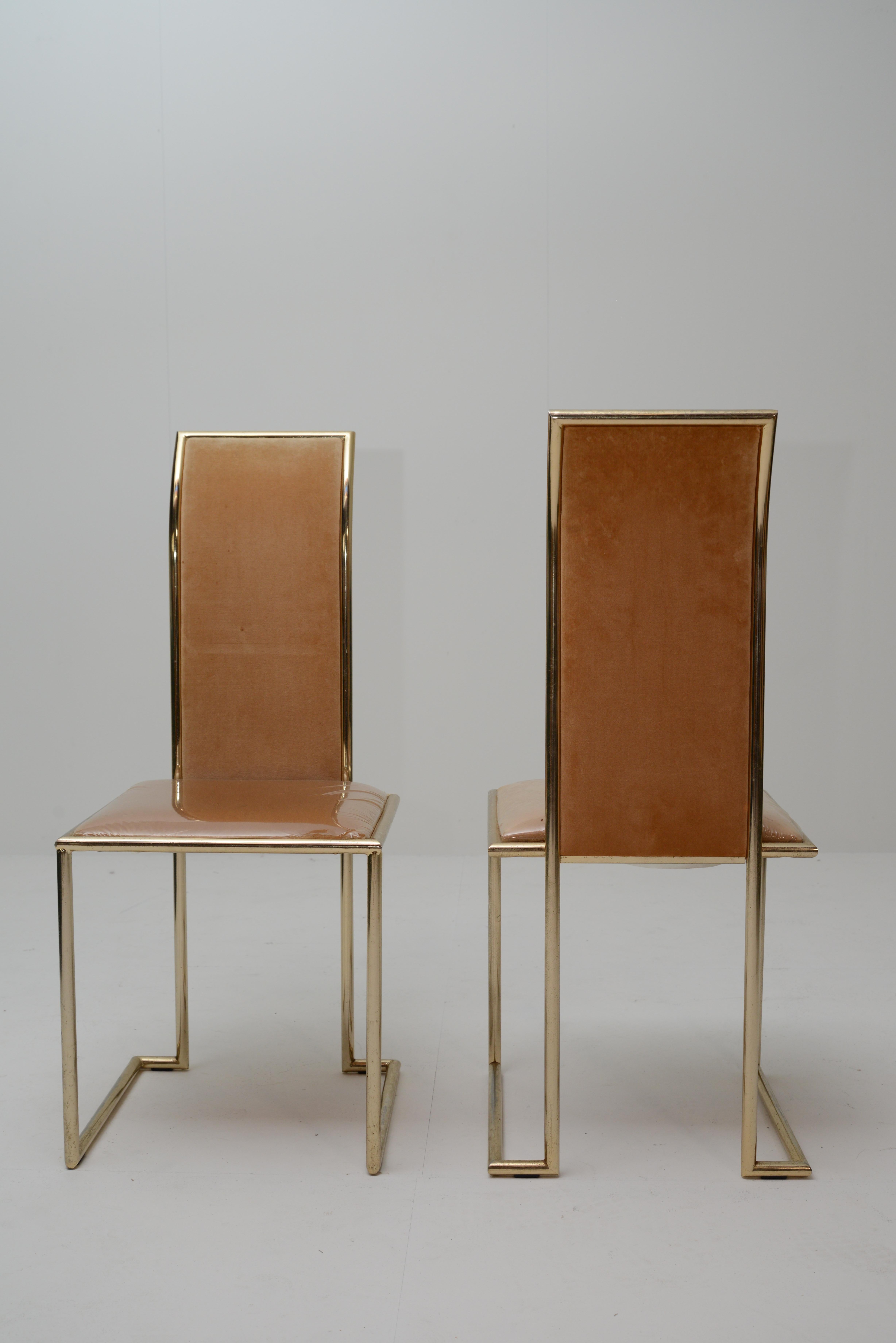 Mid-Century Modern Italian Set of 6 Dining Room Chairs by Pierre Cardin, 1980s 2