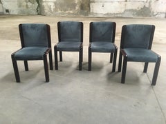 Mid-Century Modern Italian Set of Four Dining Chairs in the Style of Joe Colombo