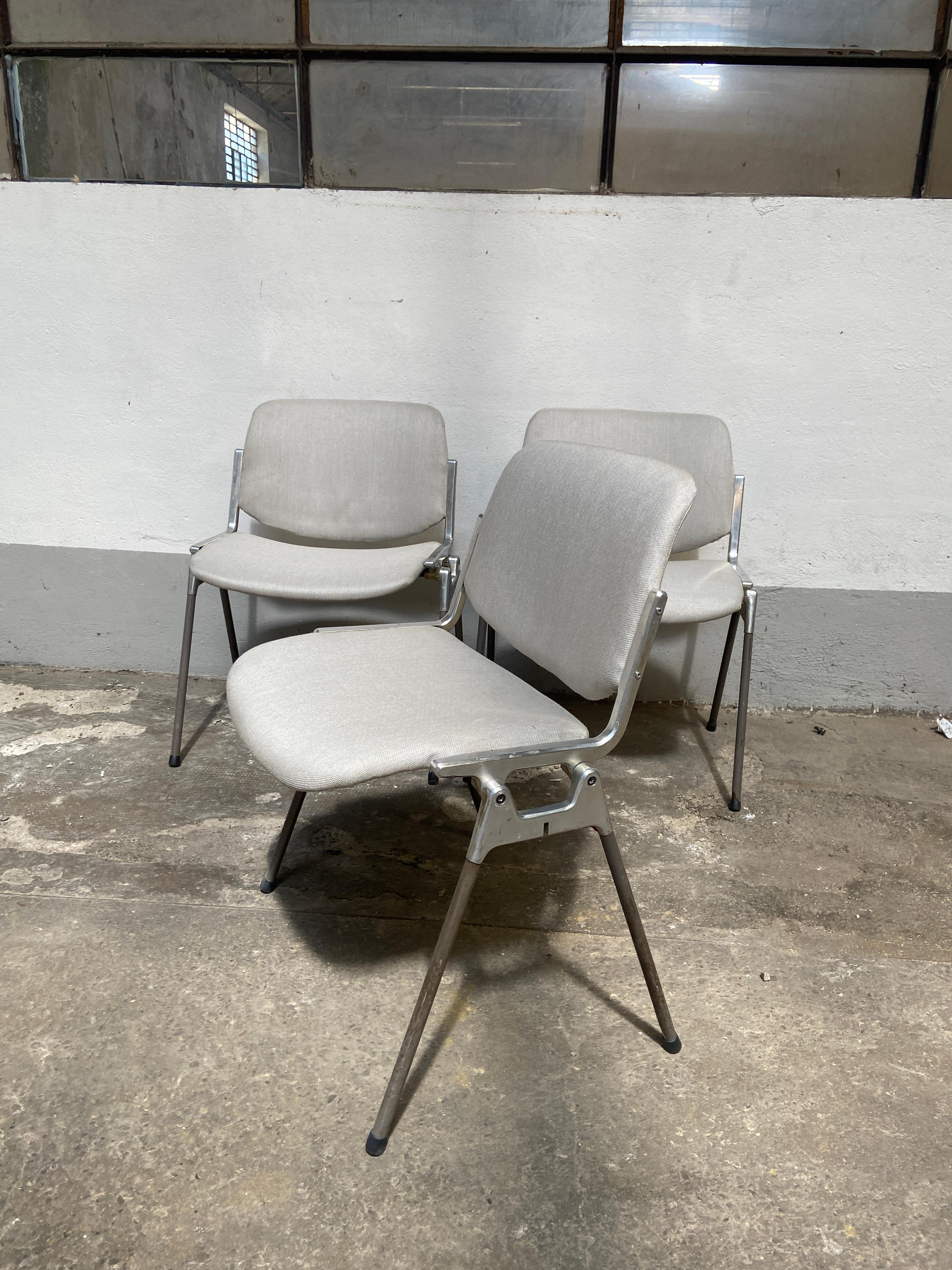 Mid-Century Modern Italian Set of Four Dsc 106 Chairs by Anonima Castelli, 1960s In Good Condition For Sale In Prato, IT