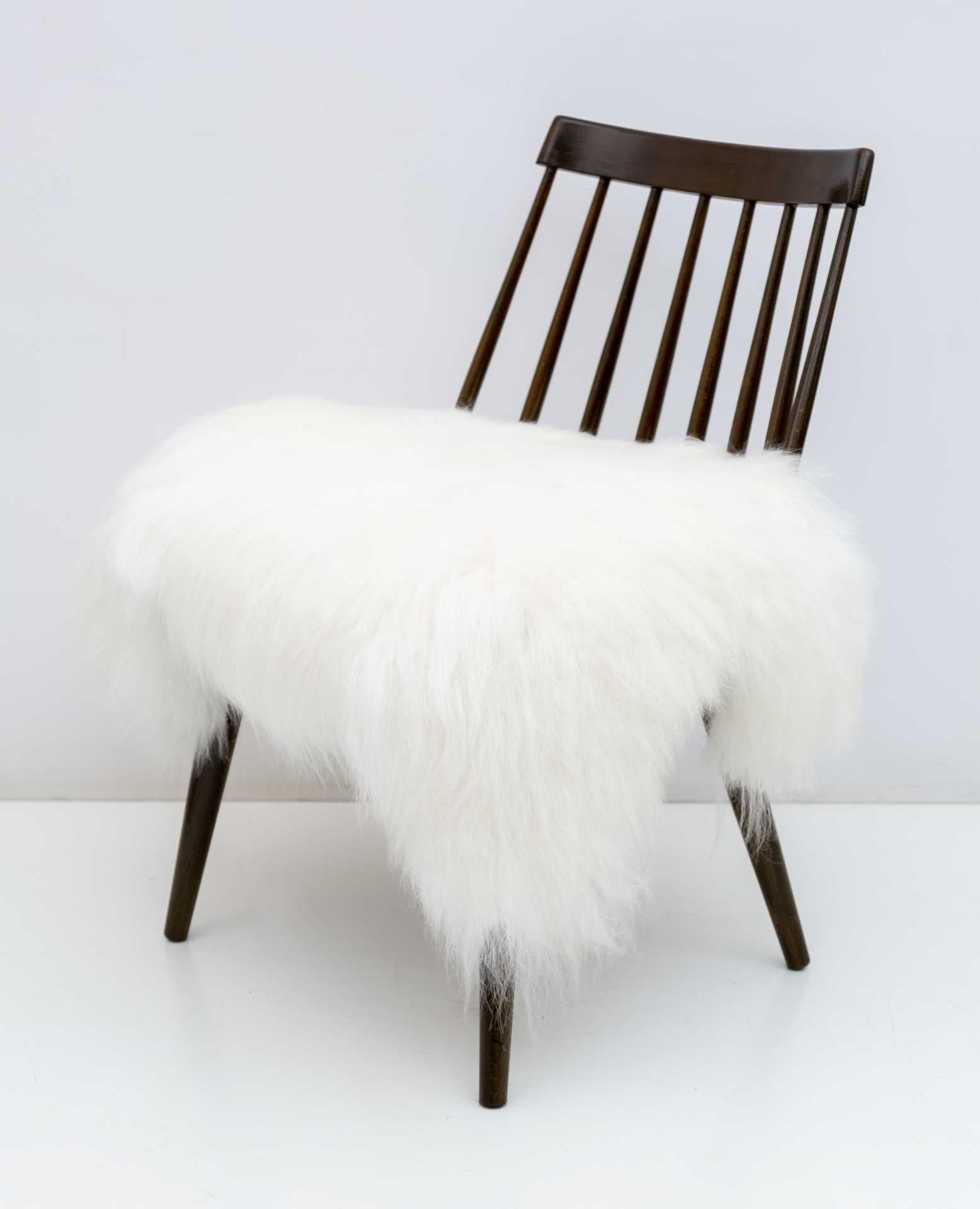Mid-Century Modern Italian Sheepskin Curved Armchairs by Pizzetti Roma, Pair 3