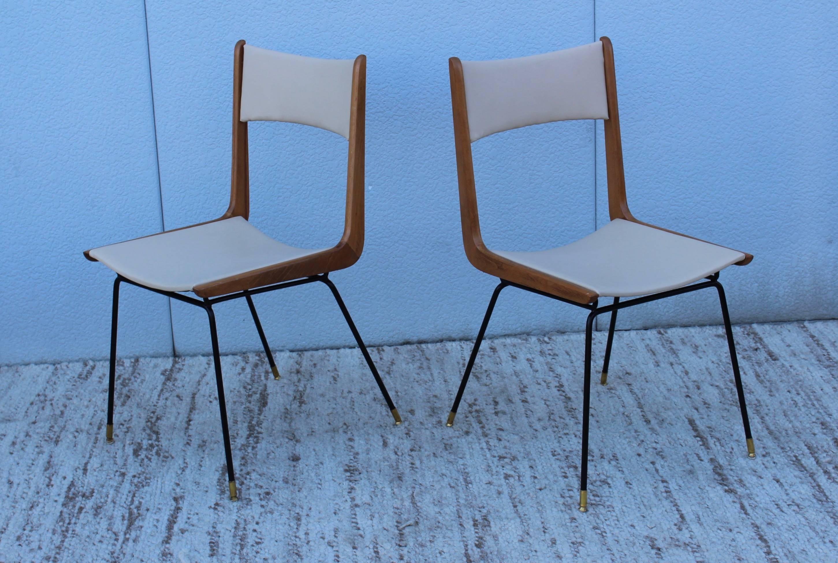 Mid-Century Modern Italian Side Chairs In Good Condition In New York, NY