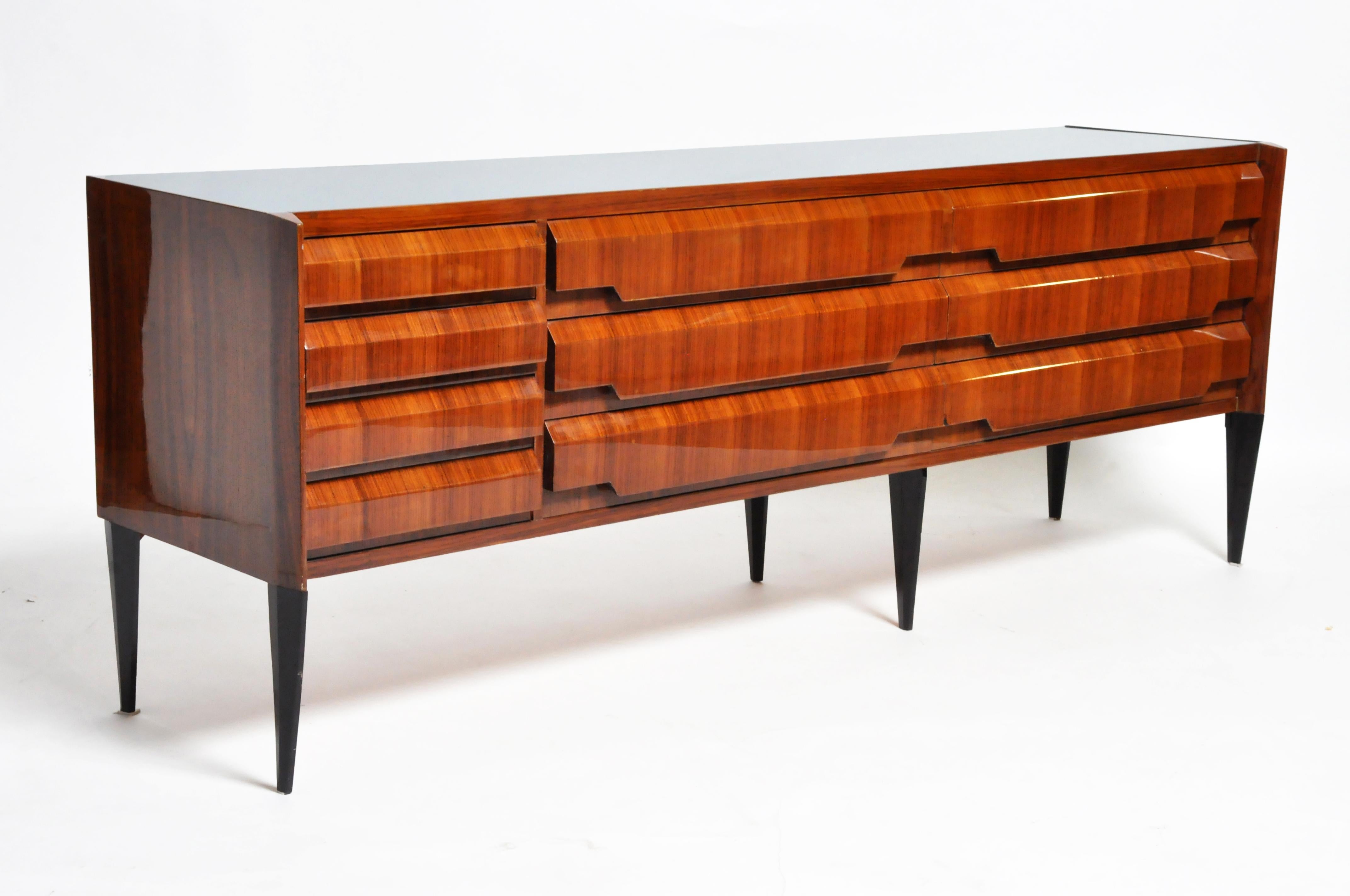 Mid-Century Modern Italian Sideboard with Glass Top 8