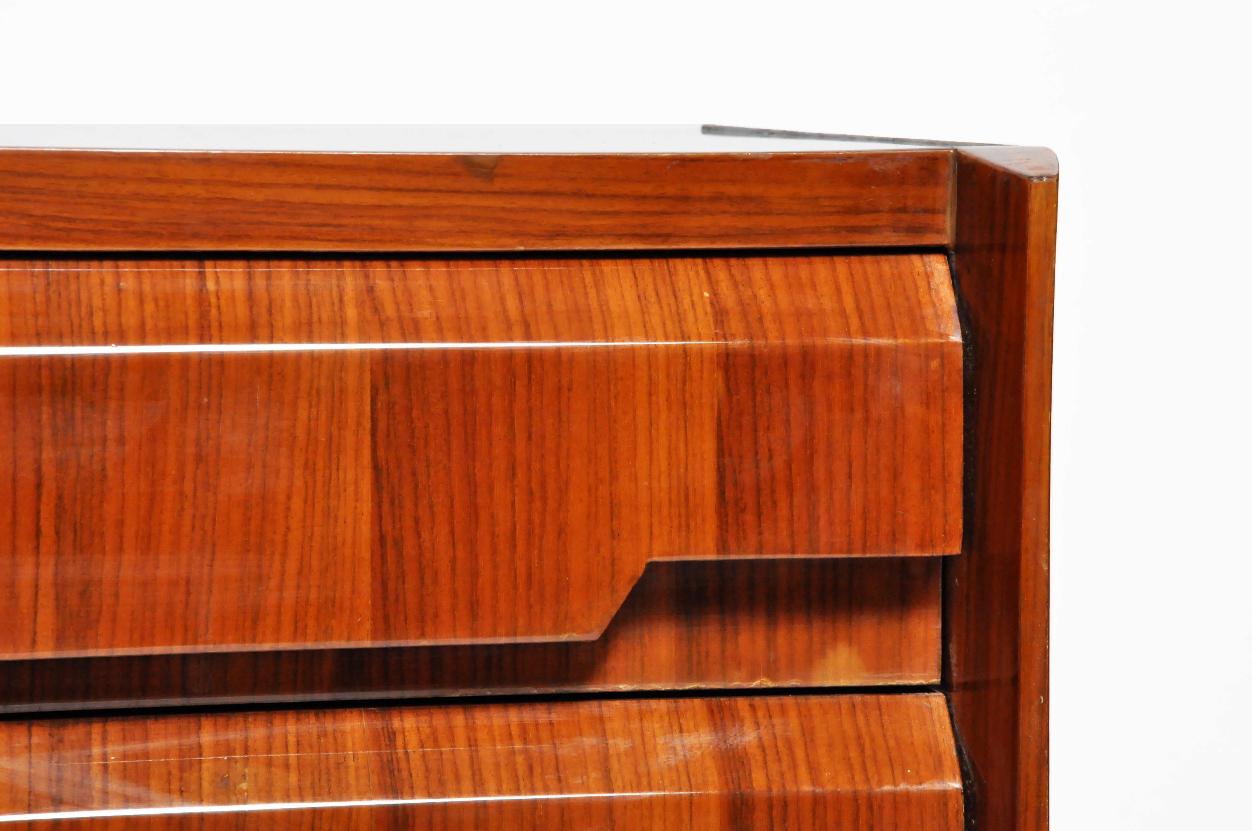 Mid-Century Modern Italian Sideboard with Glass Top 1