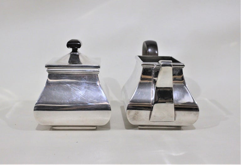 Mid-Century Modern Italian Silver Plated Tea and Coffee Set For Sale 7