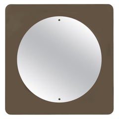 Mid-Century Modern Italian Smoked Bronze Large Mirror, 1970s