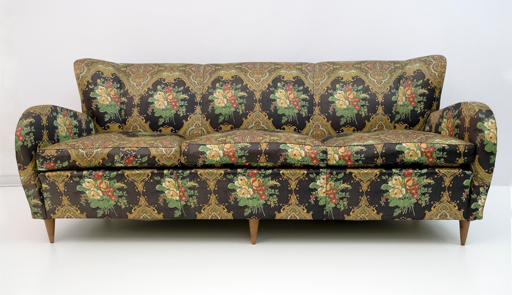 Modernes italienisches Sofa aus der Jahrhundertmitte, 1950er Jahre (Moderne der Mitte des Jahrhunderts) im Angebot