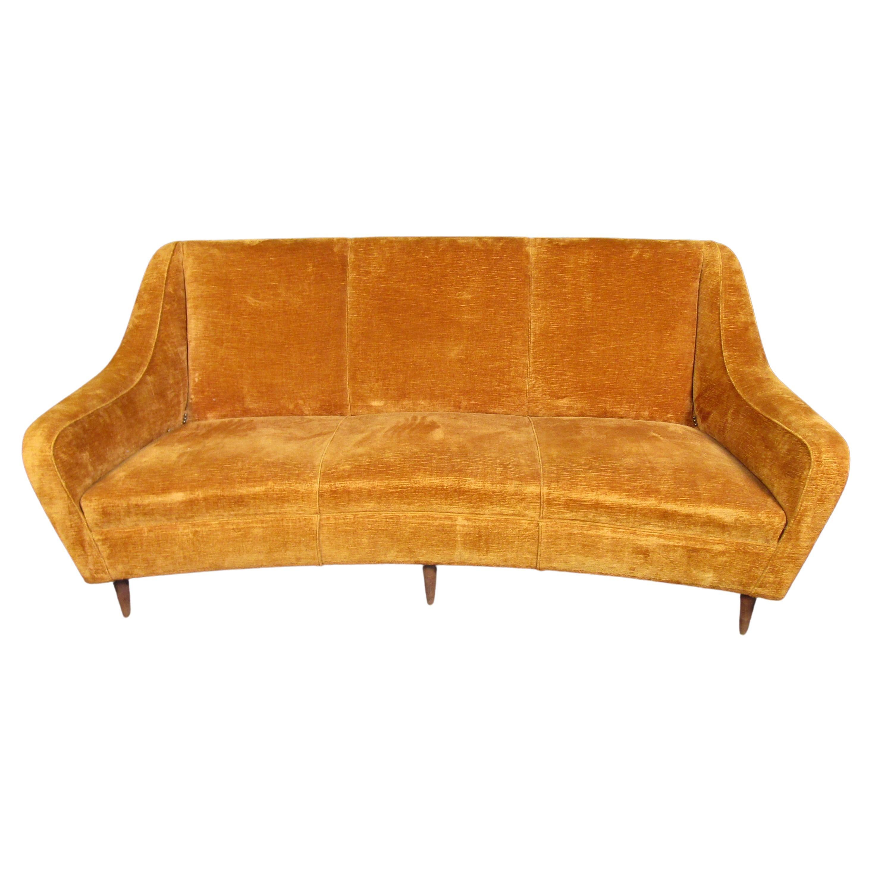 Vintage MidCentury Modern Walnut Sofa at 1stDibs