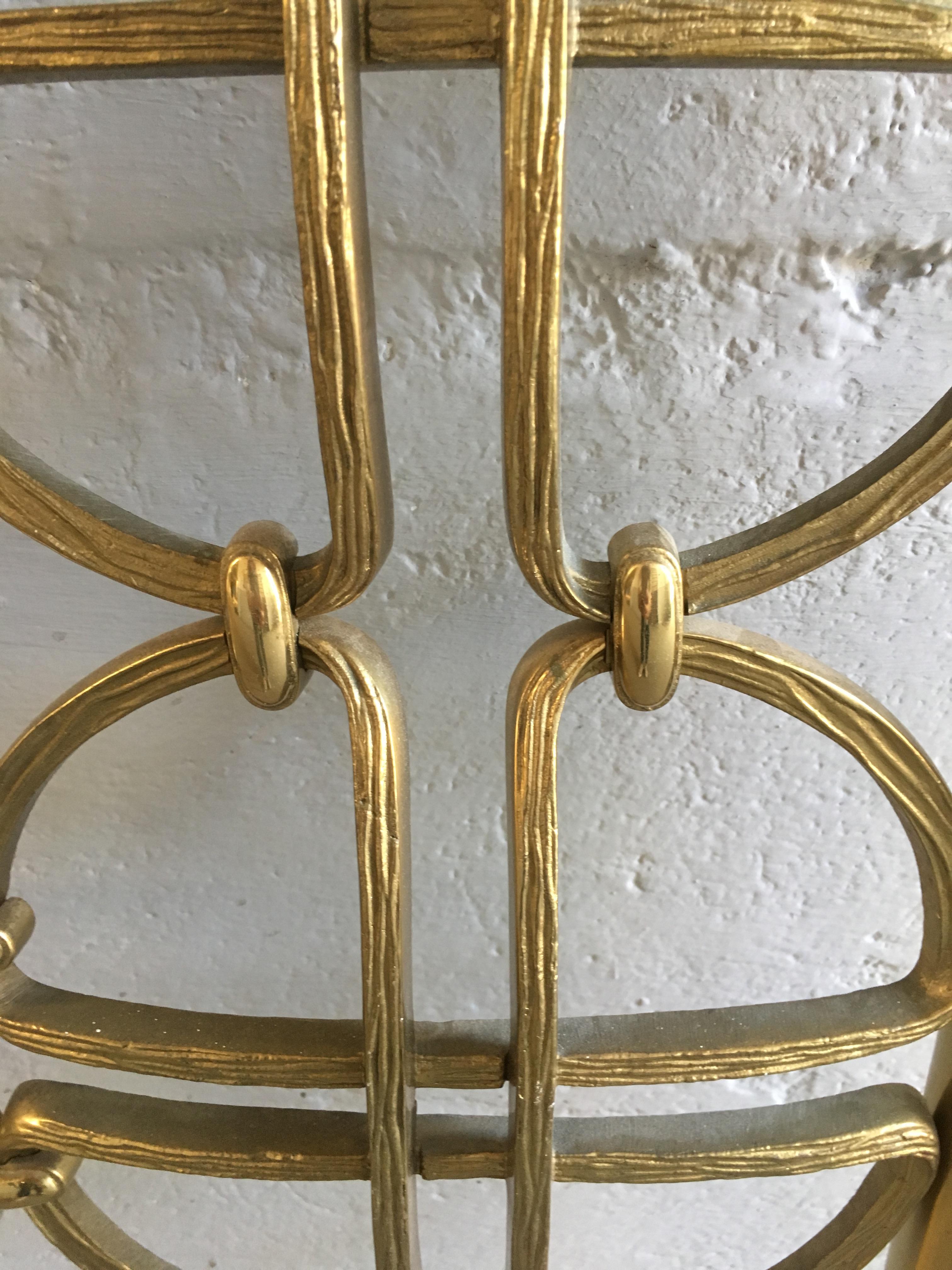 Mid-Century Modern Italian Solid Brass Double Bed in the Style of Borsani, 1970s 4