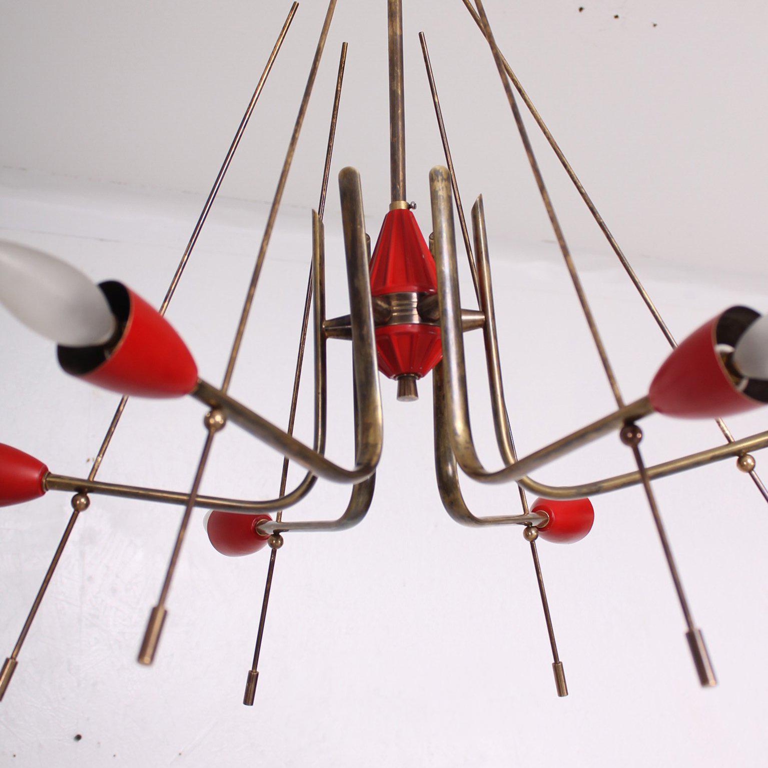 Mid-Century Modern Italian Sputnik Chandelier 4