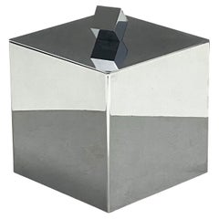 Secchiello per il ghiaccio quadrato italiano di metà secolo, anni '70