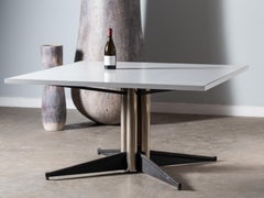 Mid Century Modern Italian Square Steel Base Table, circa 1950