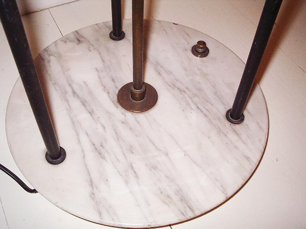 Mid-20th Century Mid-Century Modern Italian Stilnovo Floor Lamp with Metal and Plexi Reflectors