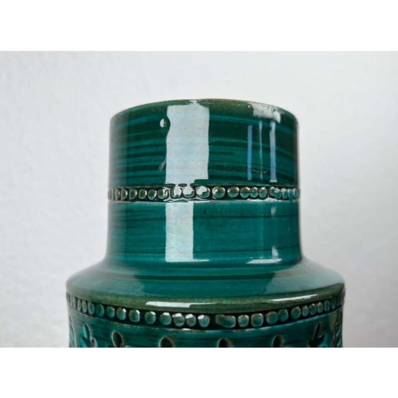 Jarrón de cerámica italiana Studio Pottery de mediados de siglo Aldo Londi para Bitossi, años 60 en venta 6