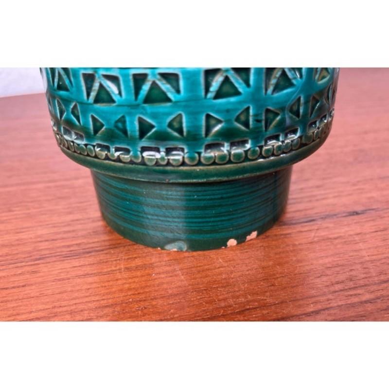 Jarrón de cerámica italiana Studio Pottery de mediados de siglo Aldo Londi para Bitossi, años 60 en venta 7