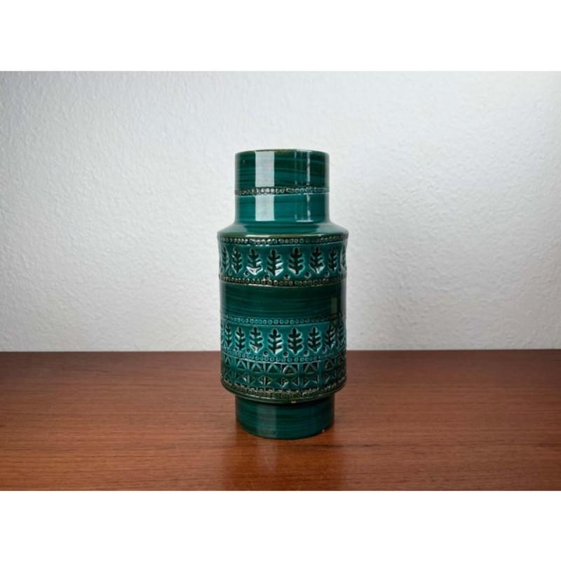 Jarrón de cerámica italiana Studio Pottery de mediados de siglo Aldo Londi para Bitossi, años 60 en venta 11