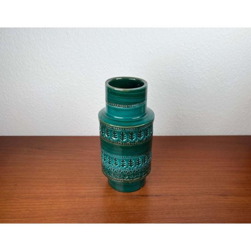 Jarrón de cerámica italiana Studio Pottery de mediados de siglo Aldo Londi para Bitossi, años 60 siglo XX en venta