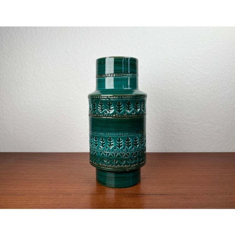 Jarrón de cerámica italiana Studio Pottery de mediados de siglo Aldo Londi para Bitossi, años 60 en venta 2