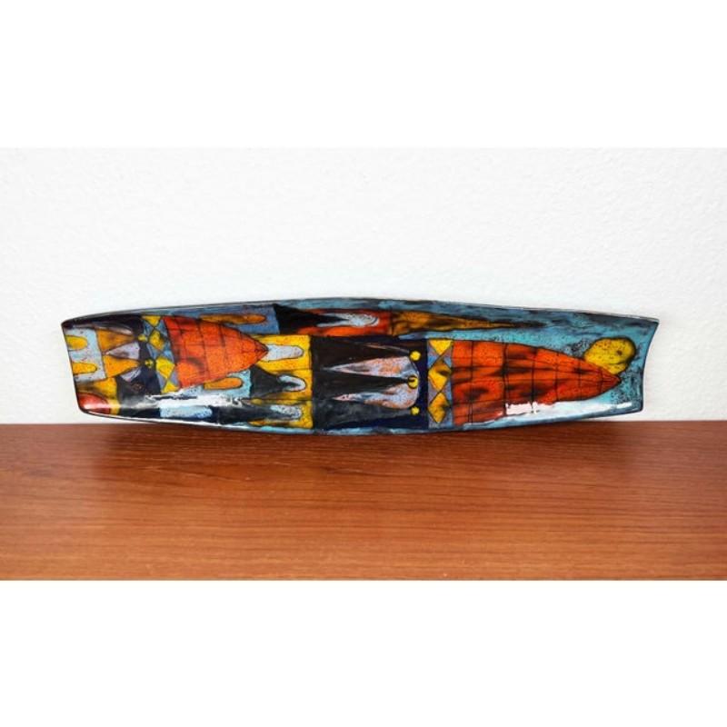 Mid-Century Modern Italian Studio Pottery Wall Plate from Antonio Milani, 1960s For Sale 5