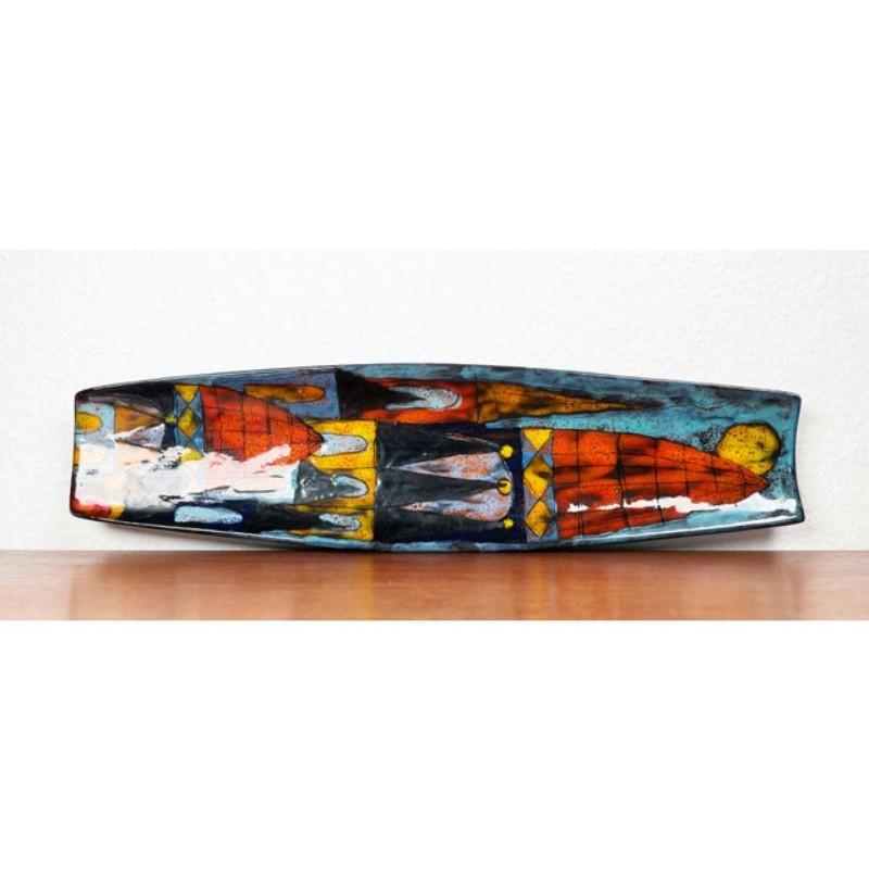 Mid-Century Modern Italian Studio Pottery Wall Plate from Antonio Milani, 1960s For Sale 6