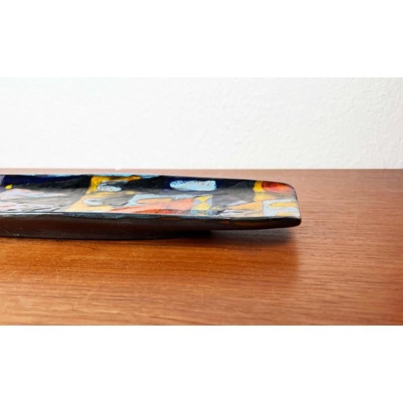 Mid-Century Modern Italian Studio Pottery Wall Plate from Antonio Milani, 1960s For Sale 8