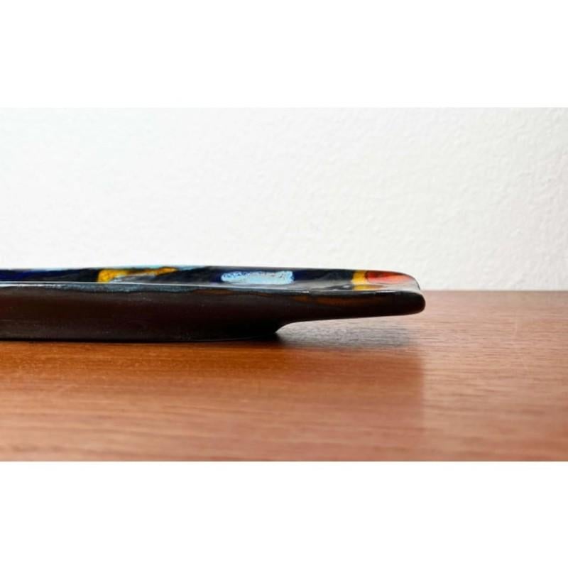 Mid-Century Modern Italian Studio Pottery Wall Plate from Antonio Milani, 1960s For Sale 10