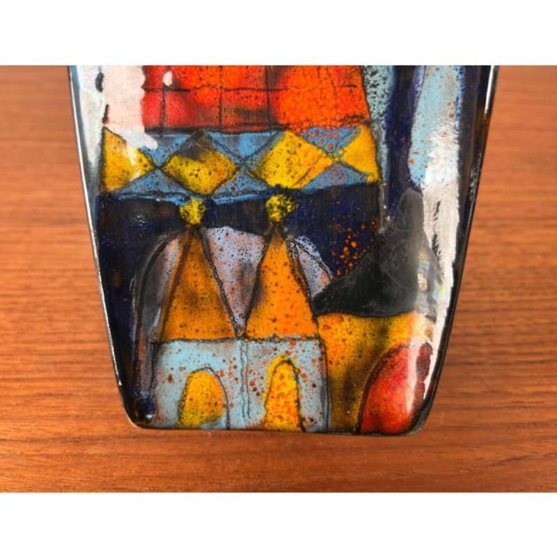 Ceramic Mid-Century Modern Italian Studio Pottery Wall Plate from Antonio Milani, 1960s For Sale