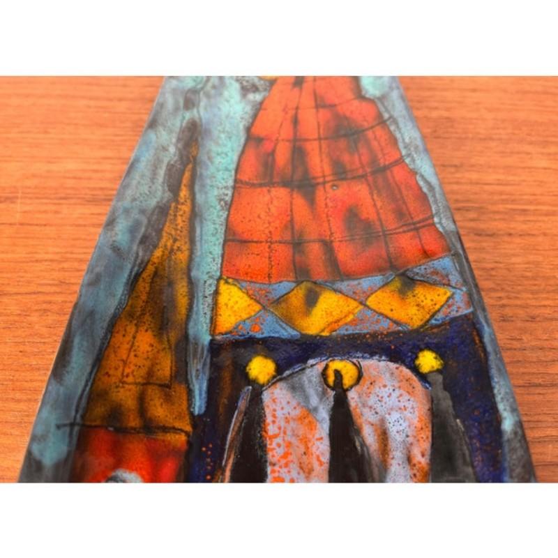 Mid-Century Modern Italian Studio Pottery Wall Plate from Antonio Milani, 1960s For Sale 1