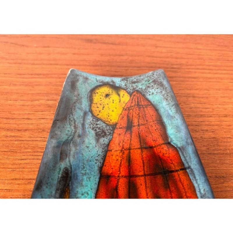 Mid-Century Modern Italian Studio Pottery Wall Plate from Antonio Milani, 1960s For Sale 2