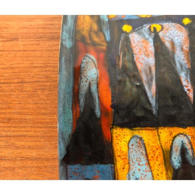Mid-Century Modern Italian Studio Pottery Wall Plate from Antonio Milani, 1960s For Sale 4