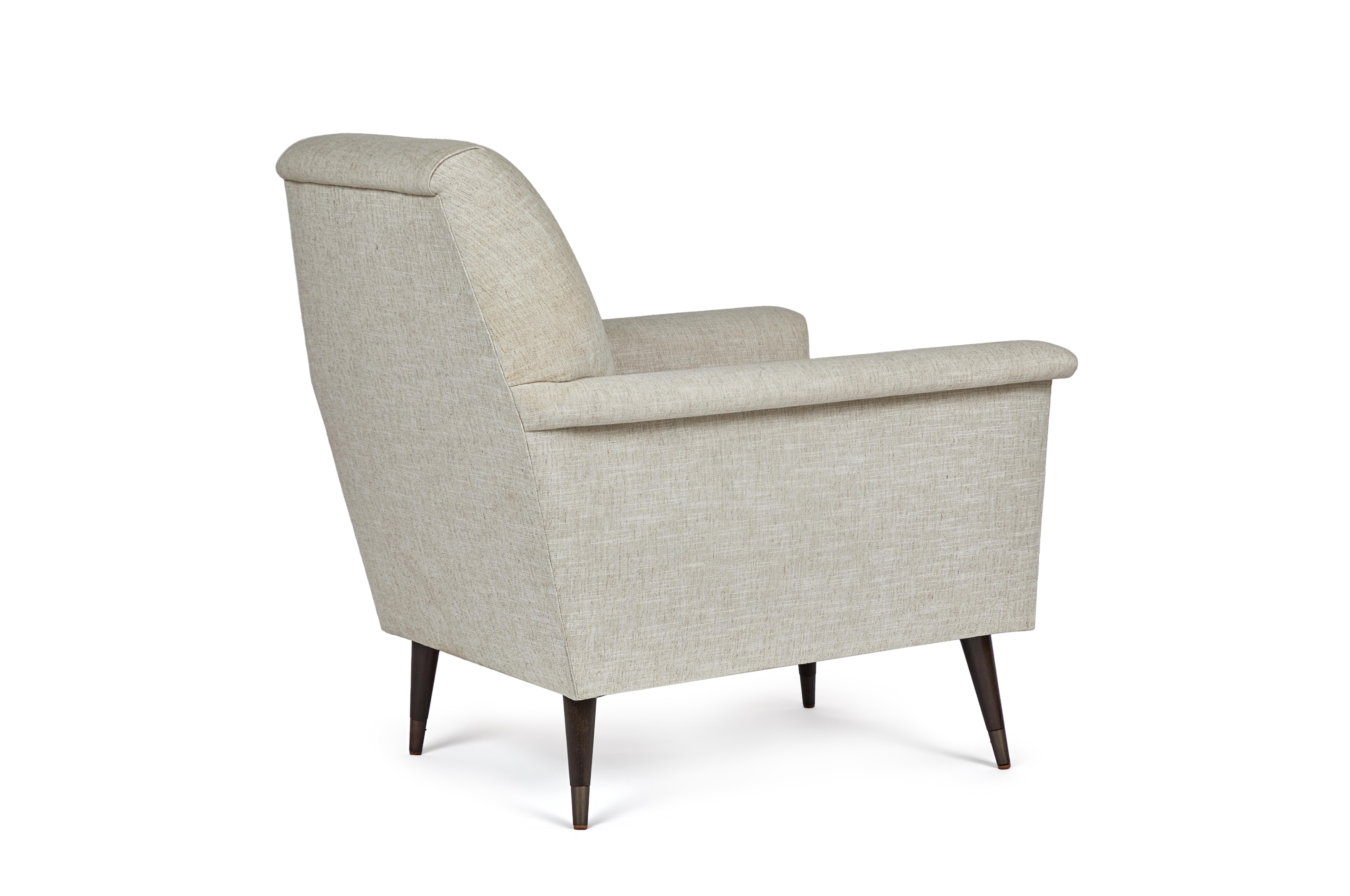 Upholstery Mid-Century Modern Italian Style Jolly Club Chair by Martin and Brockett For Sale