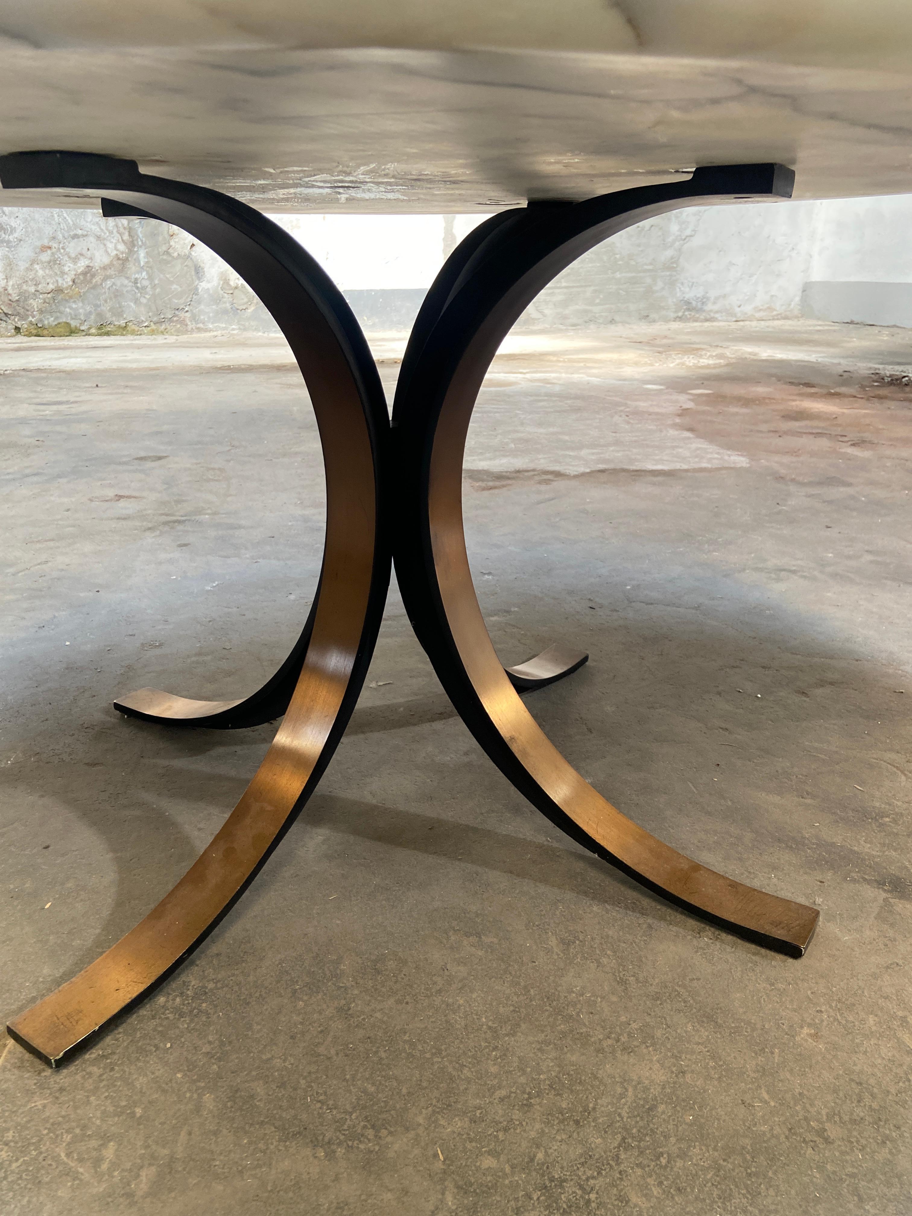 Late 20th Century Mid-Century Modern Italian T69 Round Table by O. Borsani and E. Gerli for Tecno For Sale