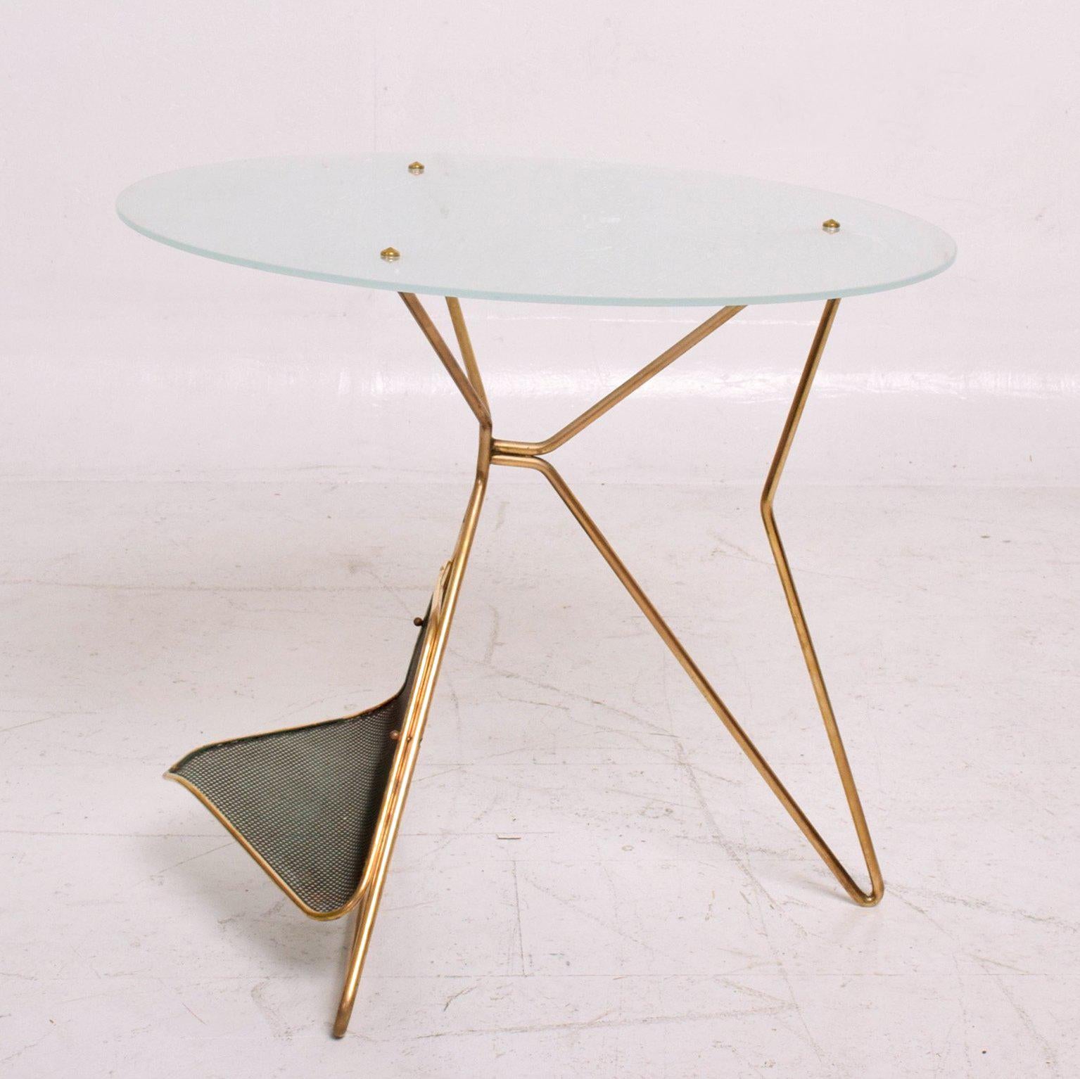 Mid-Century Modern Italian Table with Magazine Holder 2